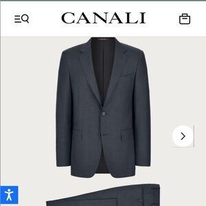 Canali Men's Gray Suit Pure wool suit